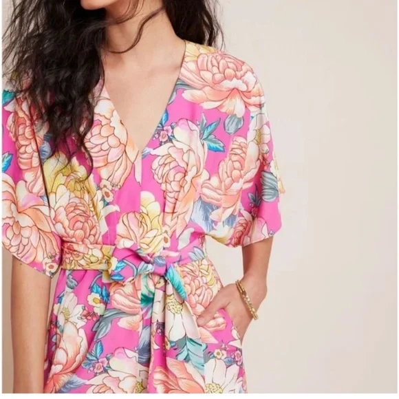 Farm Rio Floral Wide-Leg Jumpsuit - Picture 4 of 6